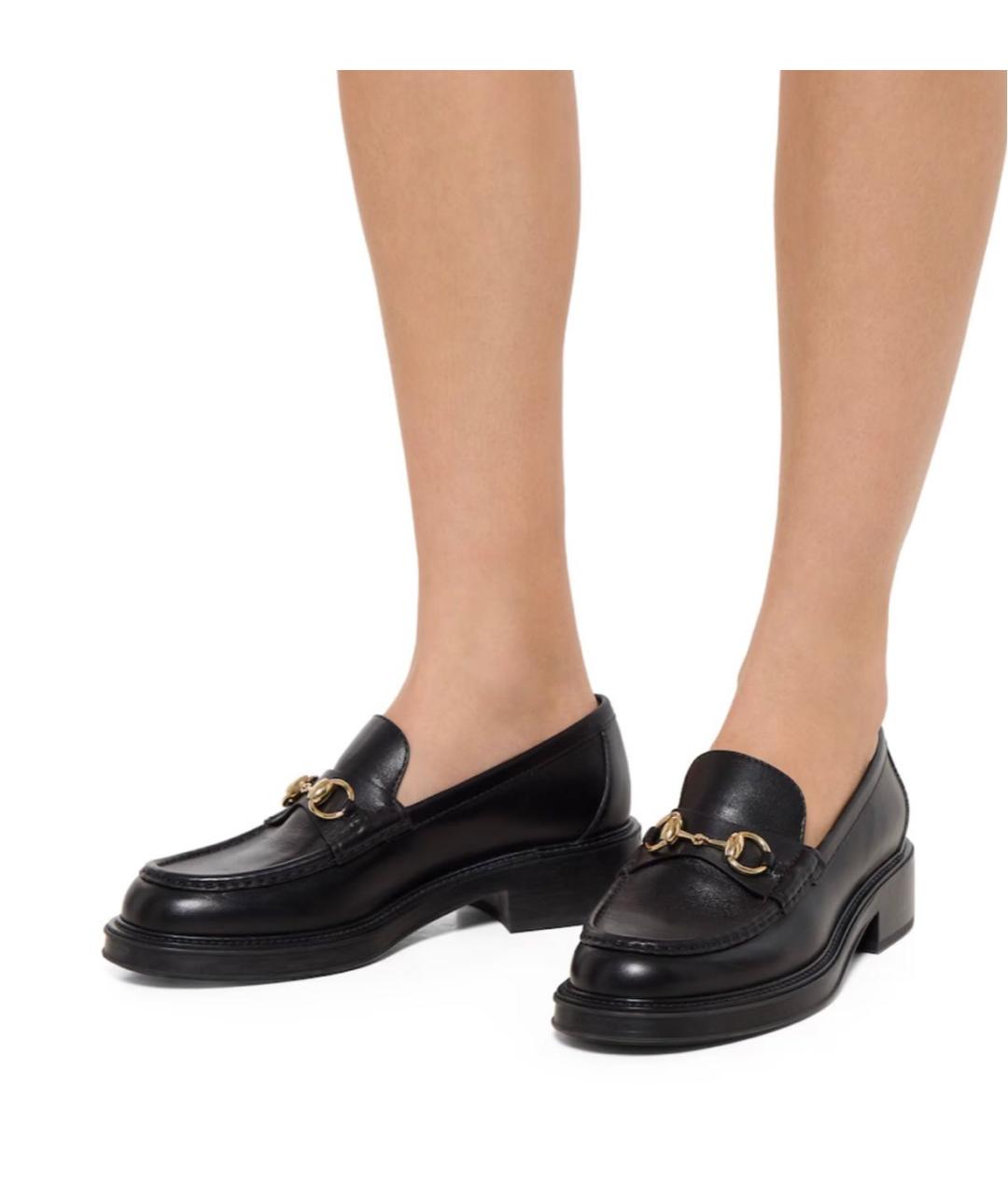GUCCI Черные кожаные лоферы, фото 3
