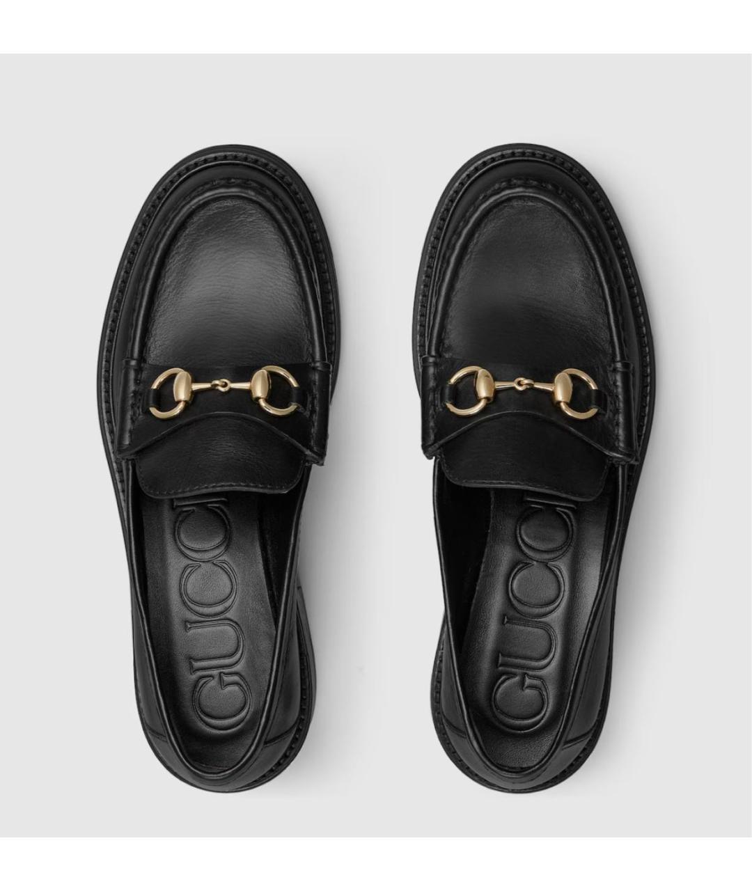 GUCCI Черные кожаные лоферы, фото 5