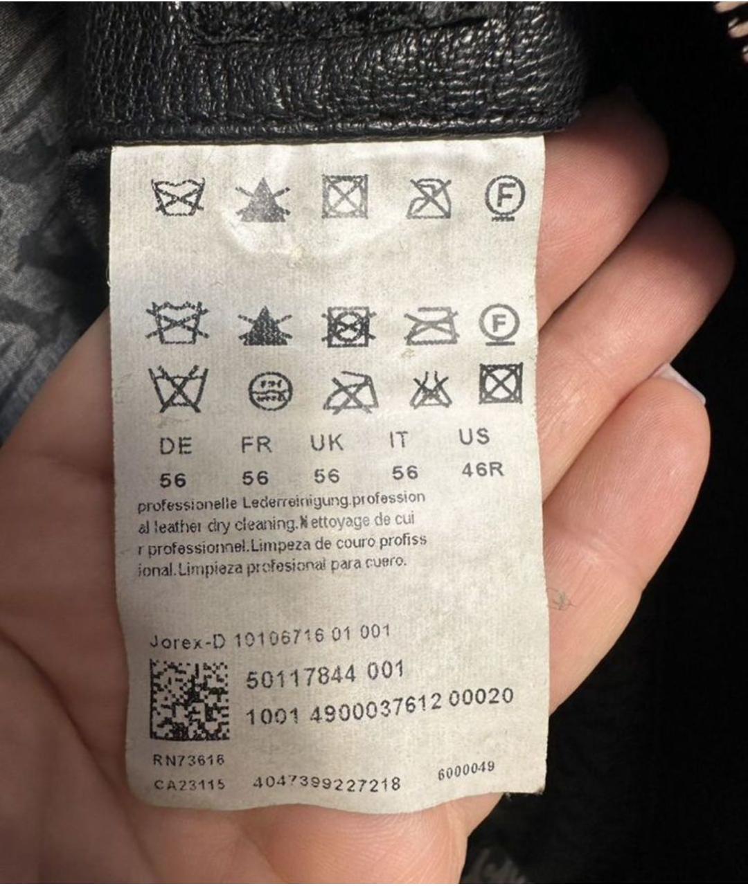 HUGO BOSS Черная кожаная куртка, фото 7