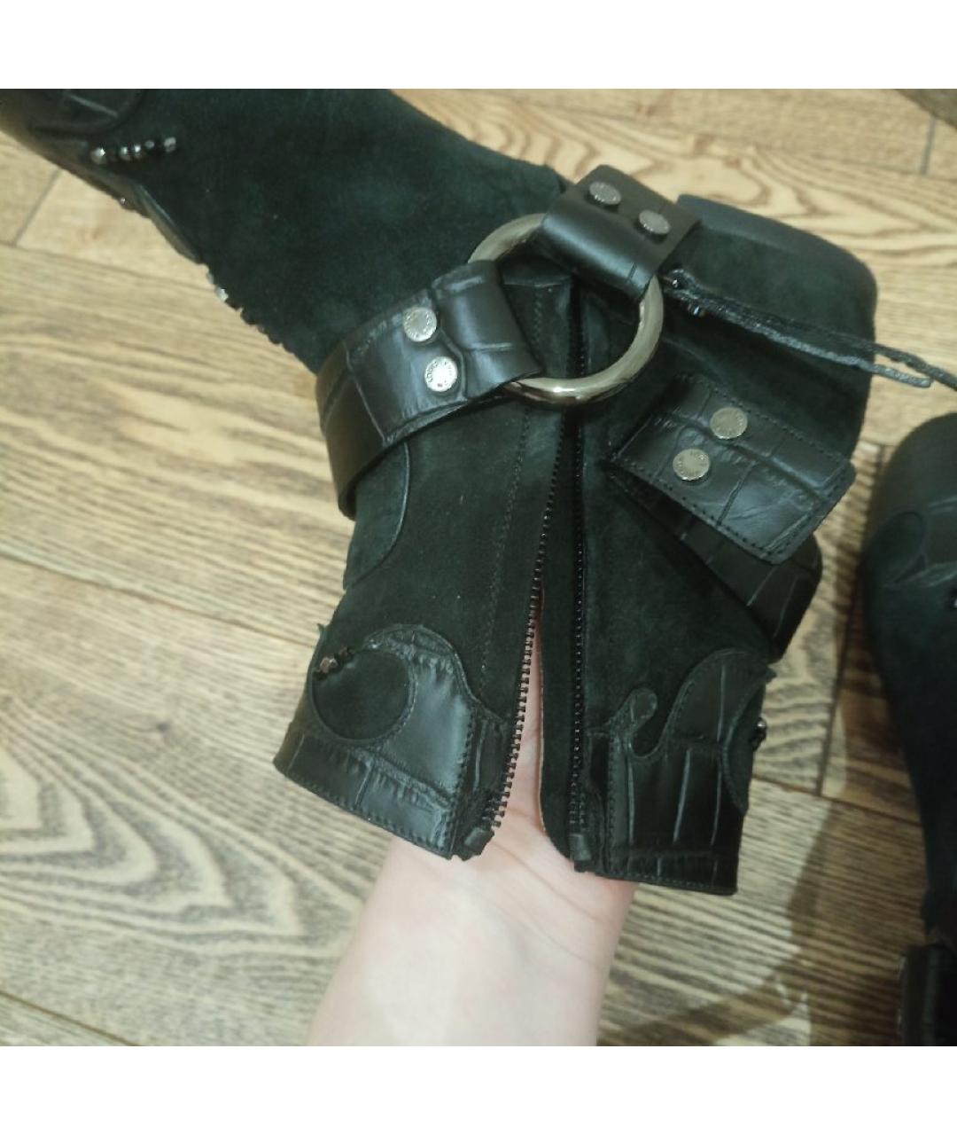 LOUIS VUITTON Черные кожаные ботинки, фото 4