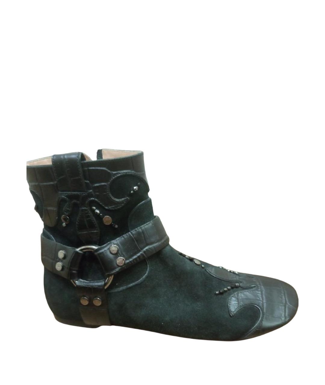 LOUIS VUITTON Черные кожаные ботинки, фото 1