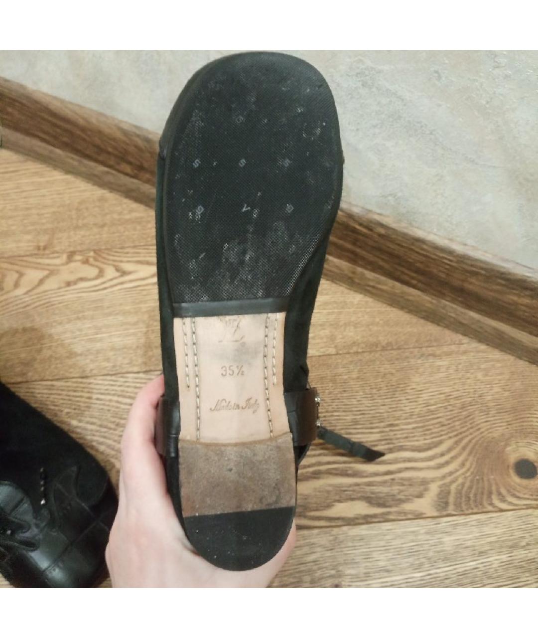 LOUIS VUITTON Черные кожаные ботинки, фото 5