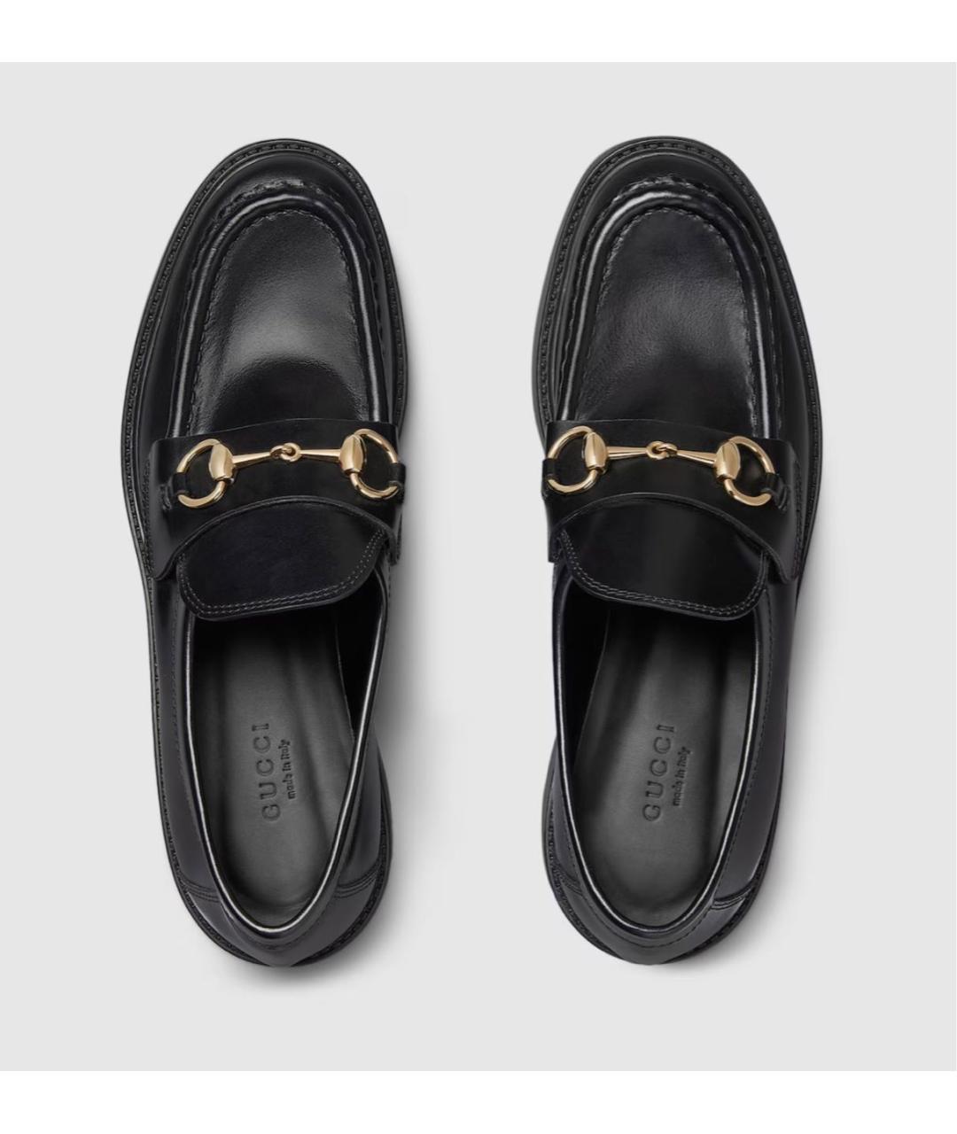 GUCCI Черные кожаные лоферы, фото 4