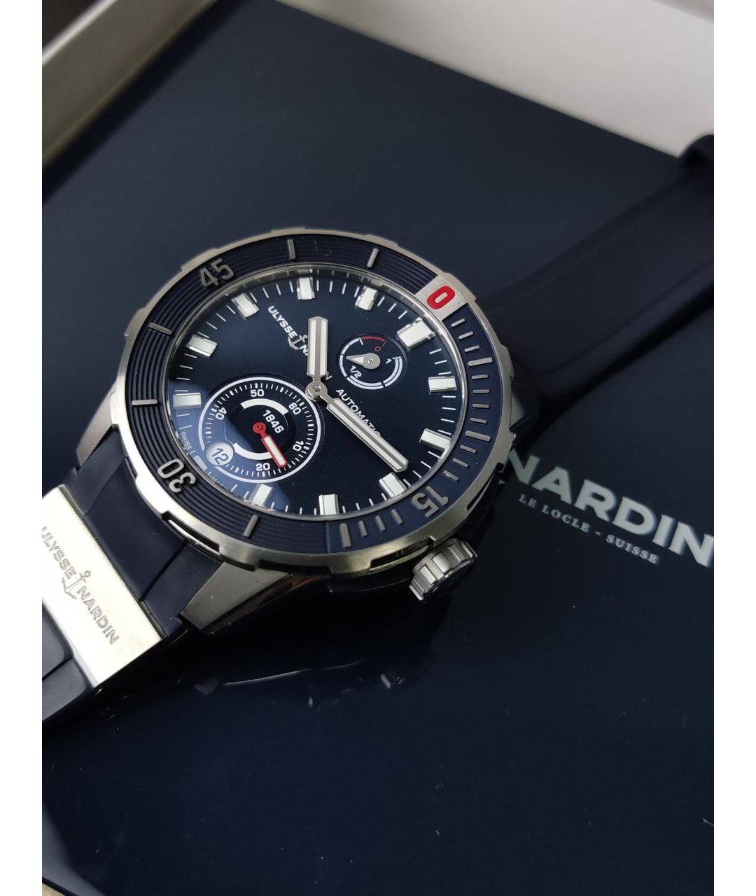 Ulysse Nardin Синие металлические часы, фото 4