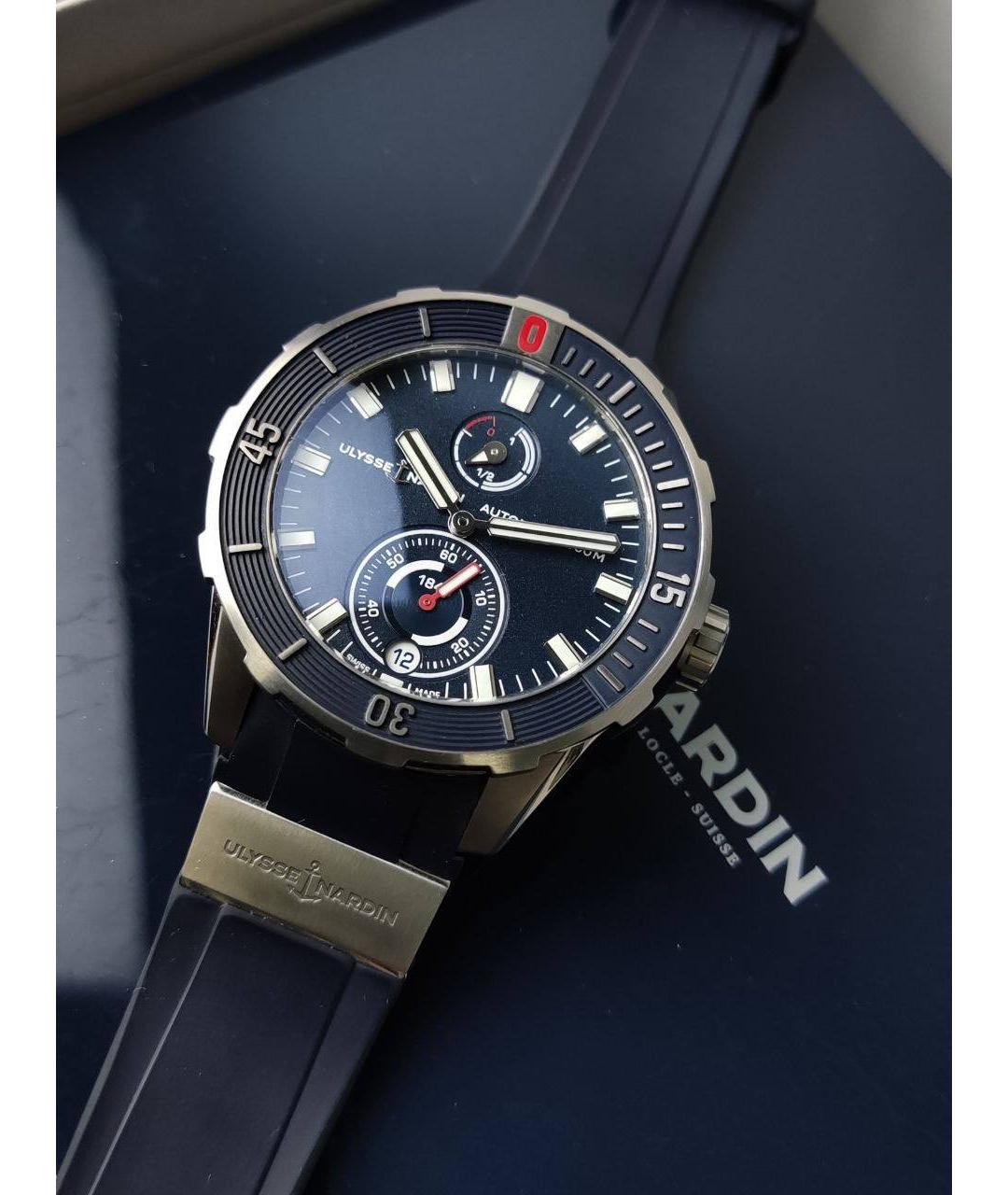 Ulysse Nardin Синие металлические часы, фото 3