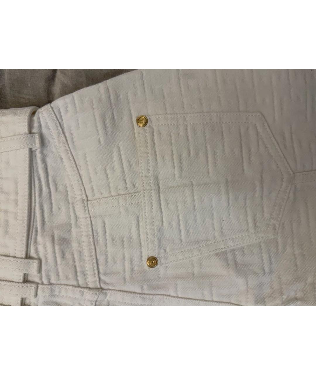 BALMAIN Белые хлопковые шорты, фото 3