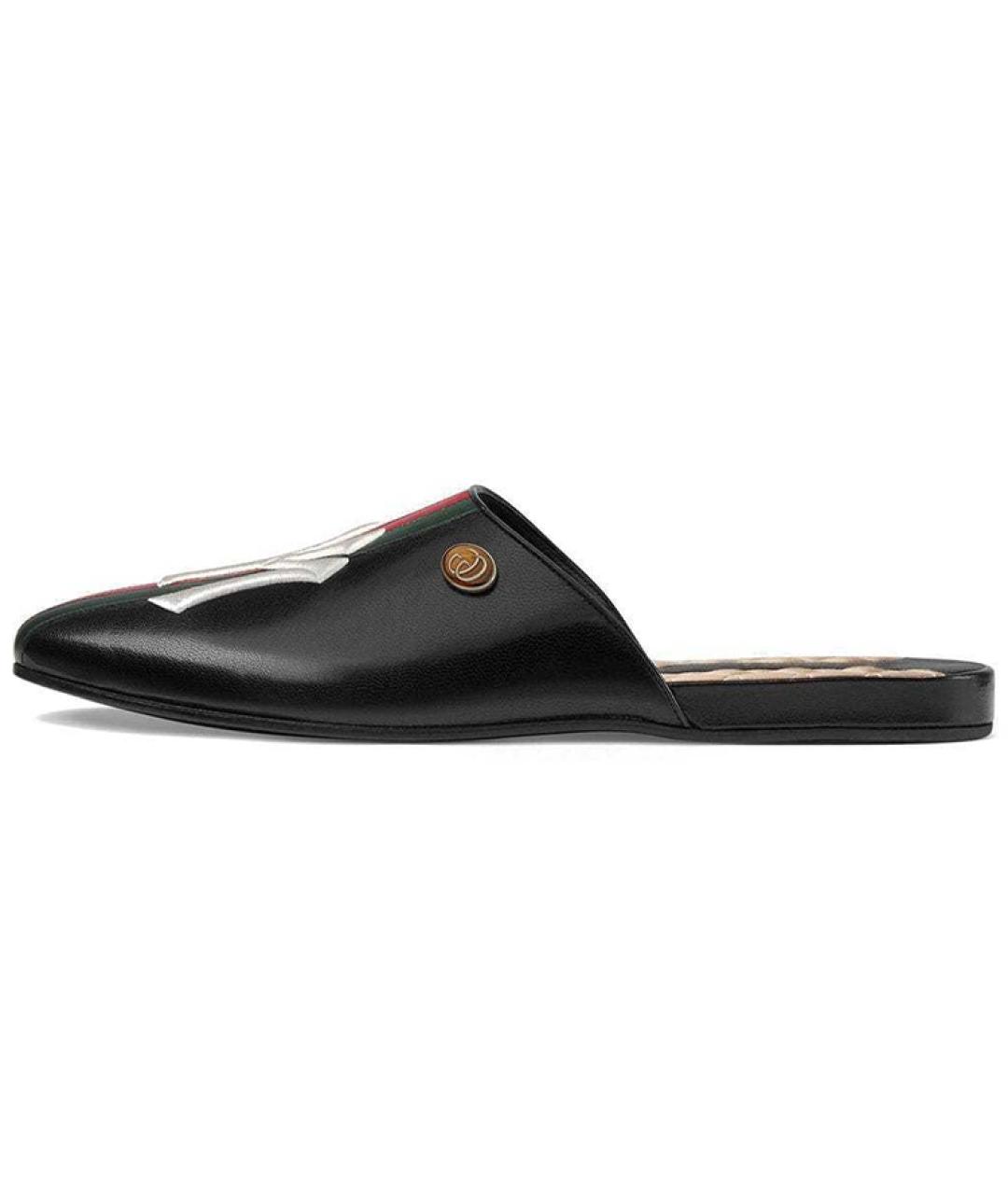 GUCCI Черные кожаные мюли, фото 6