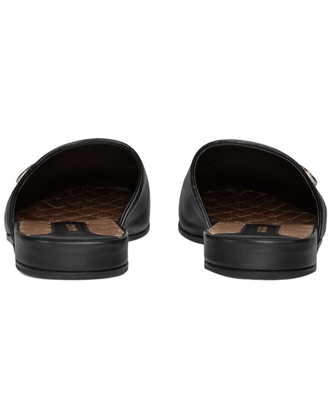 GUCCI Черные кожаные мюли, фото 4