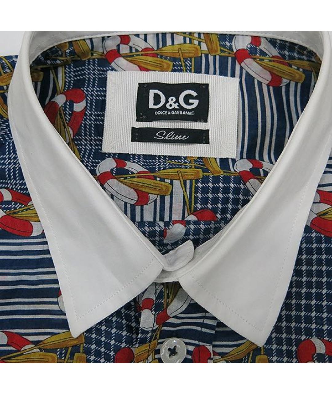 DOLCE&GABBANA Мульти хлопковая кэжуал рубашка, фото 3