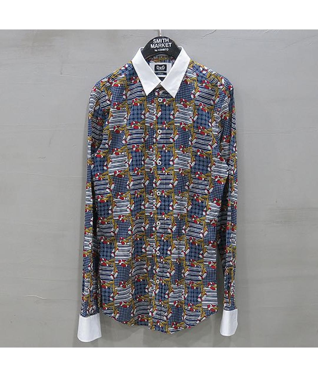 DOLCE&GABBANA Мульти хлопковая кэжуал рубашка, фото 5