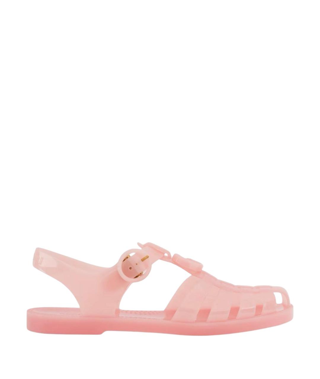 GUCCI Розовые резиновые сандалии, фото 1