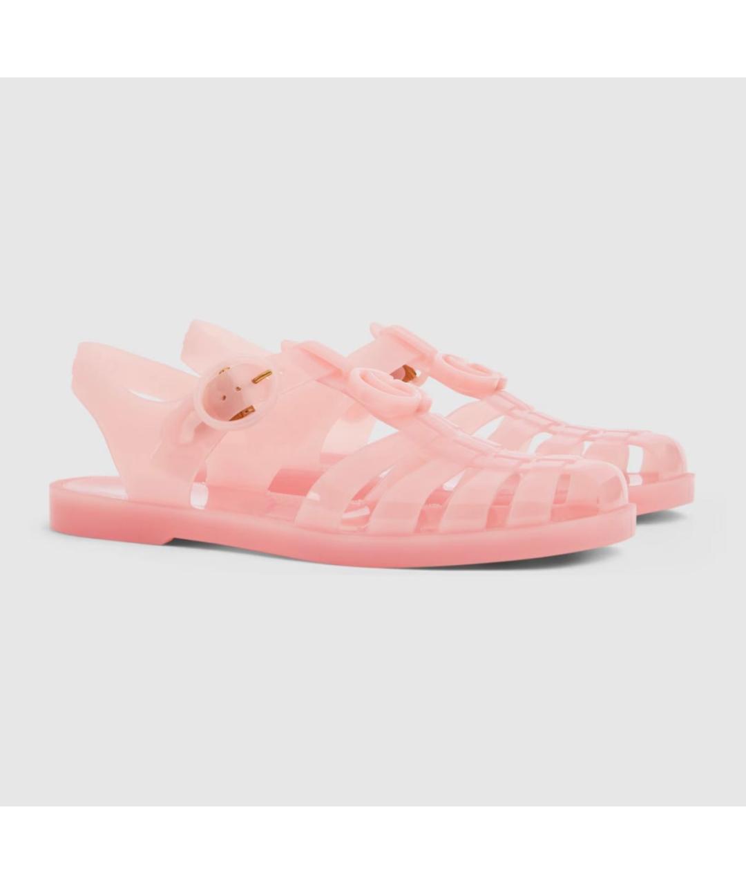 GUCCI Розовые резиновые сандалии, фото 2