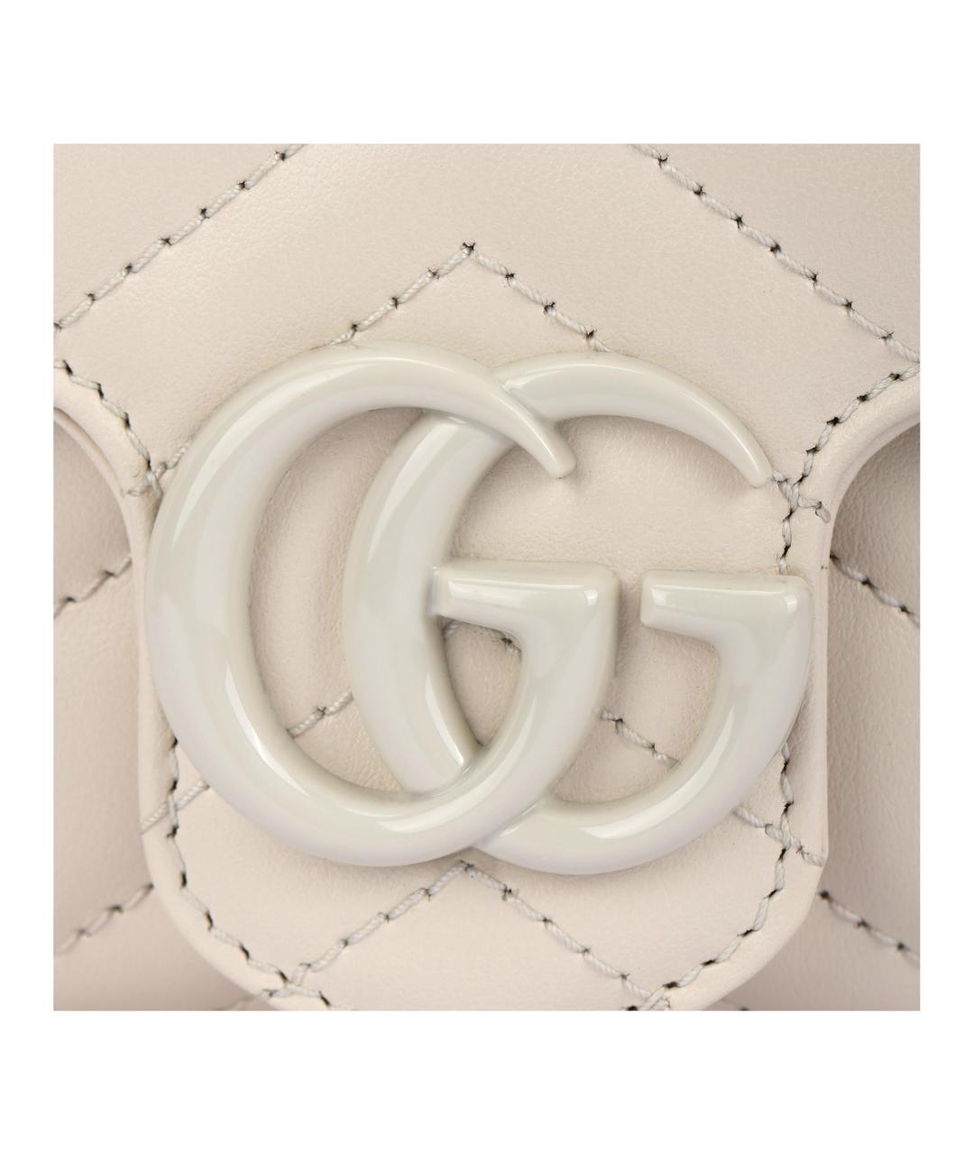 GUCCI Белая кожаная поясная сумка, фото 5