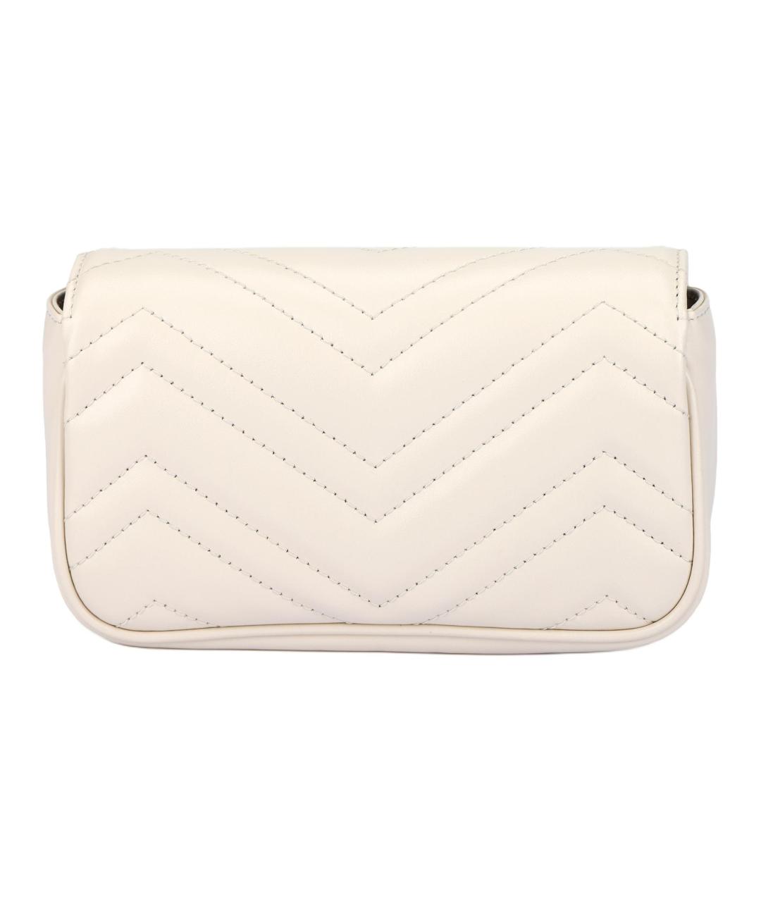 GUCCI Белая кожаная поясная сумка, фото 3