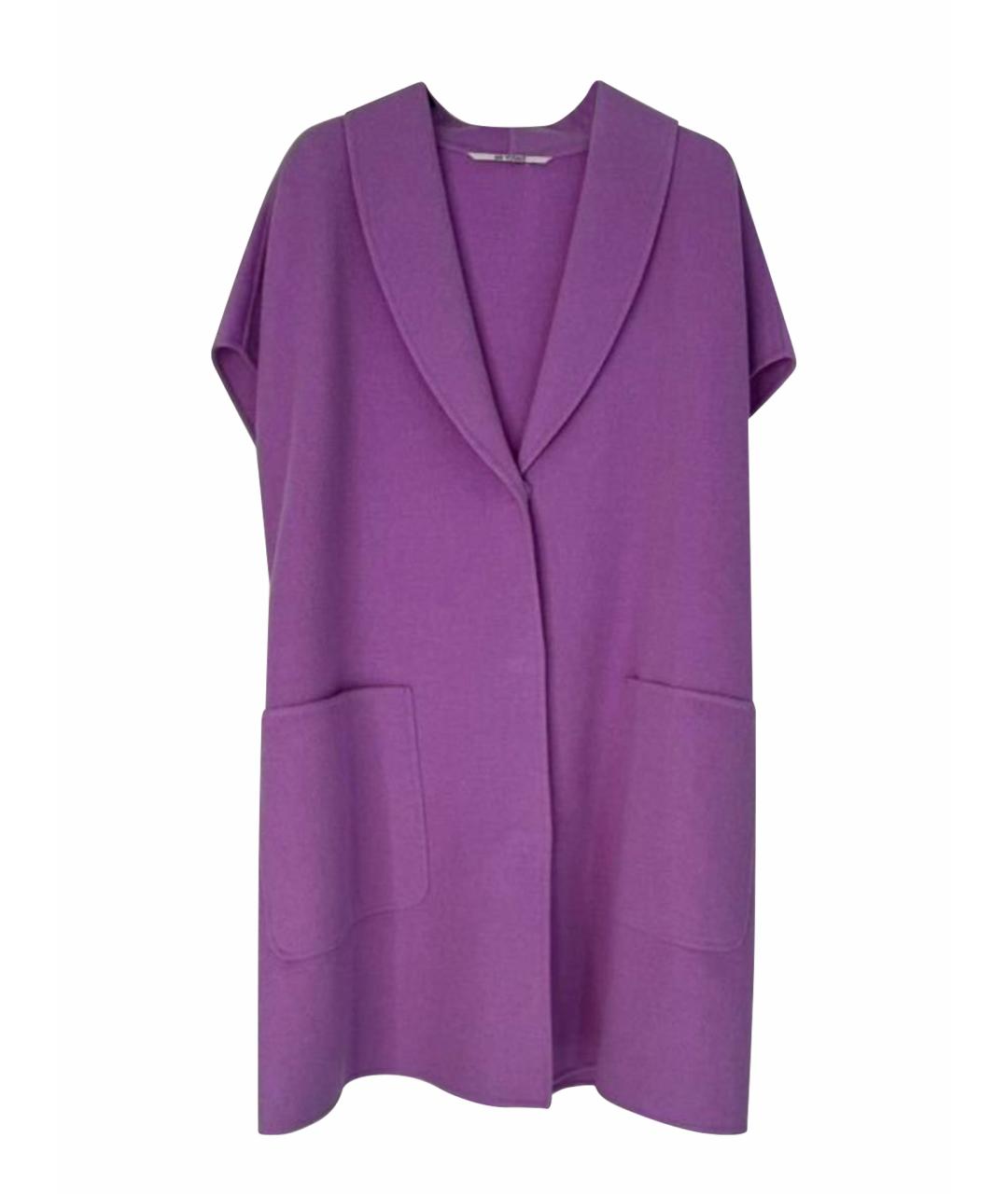 MAX MARA Фиолетовый шерстяной жилет, фото 1