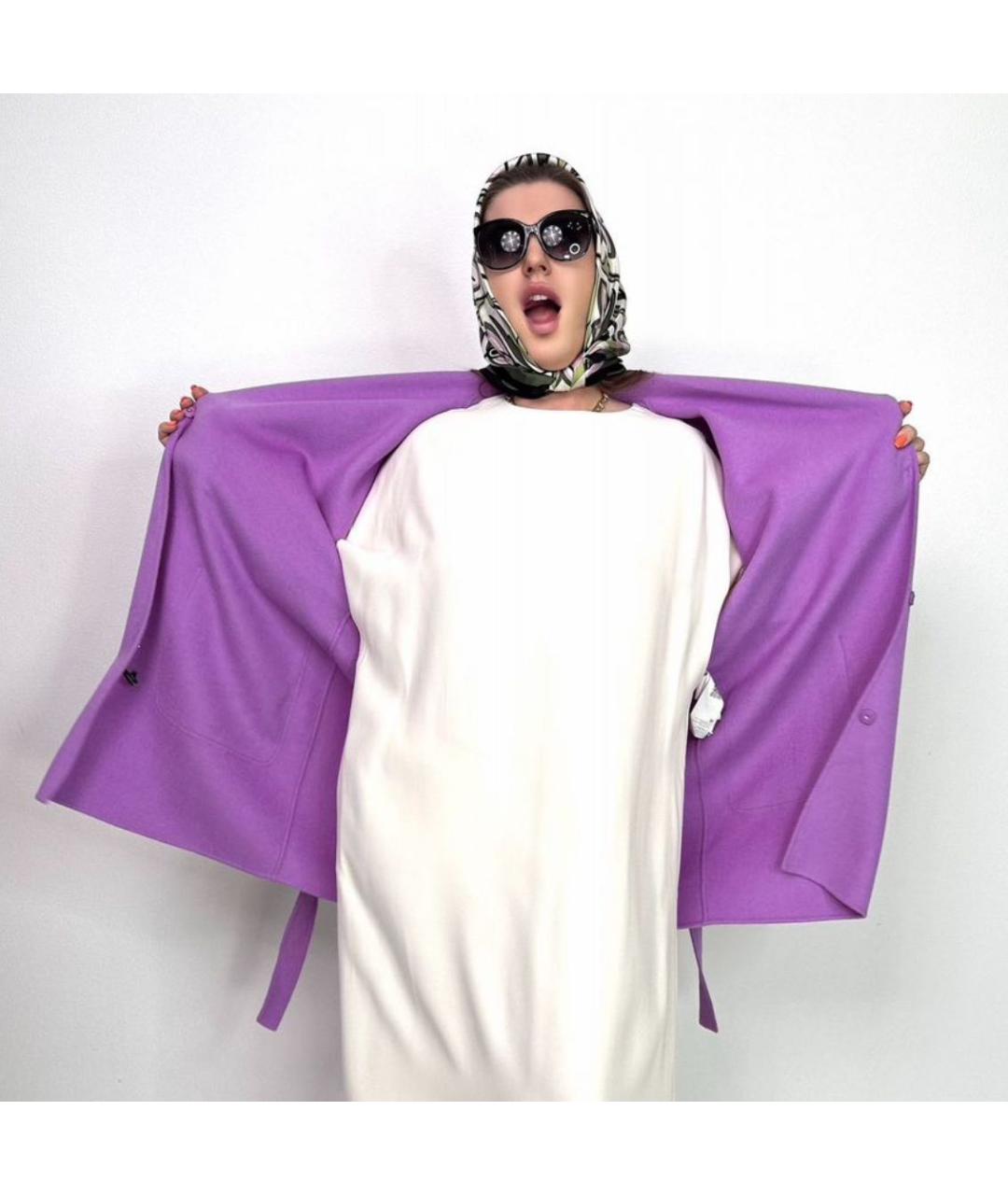 MAX MARA Фиолетовый шерстяной жилет, фото 5