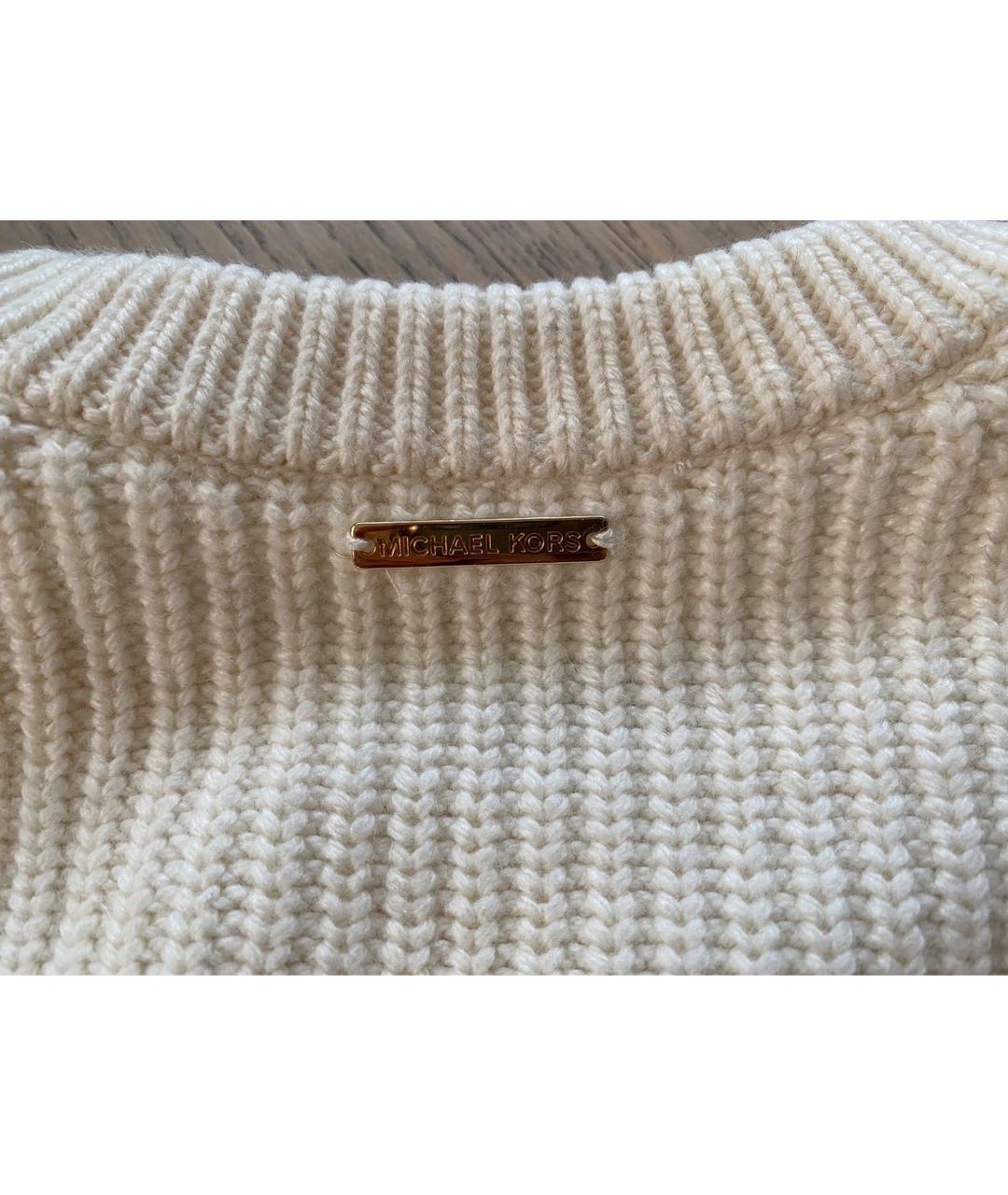 MICHAEL KORS Бежевый шерстяной джемпер / свитер, фото 3