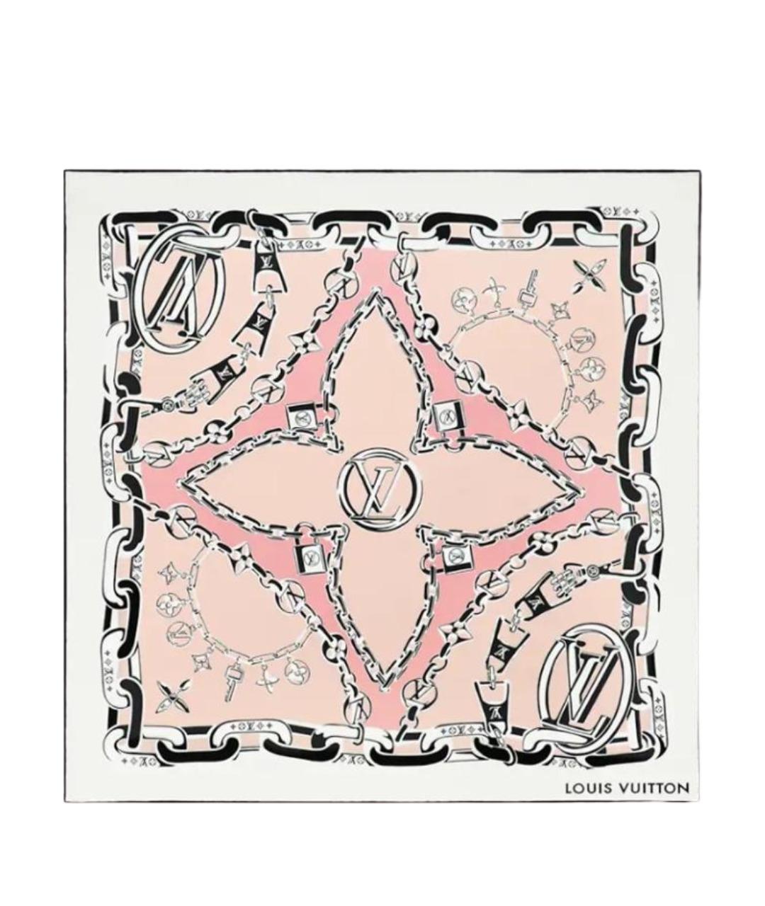 LOUIS VUITTON Мульти шелковый шарф, фото 1