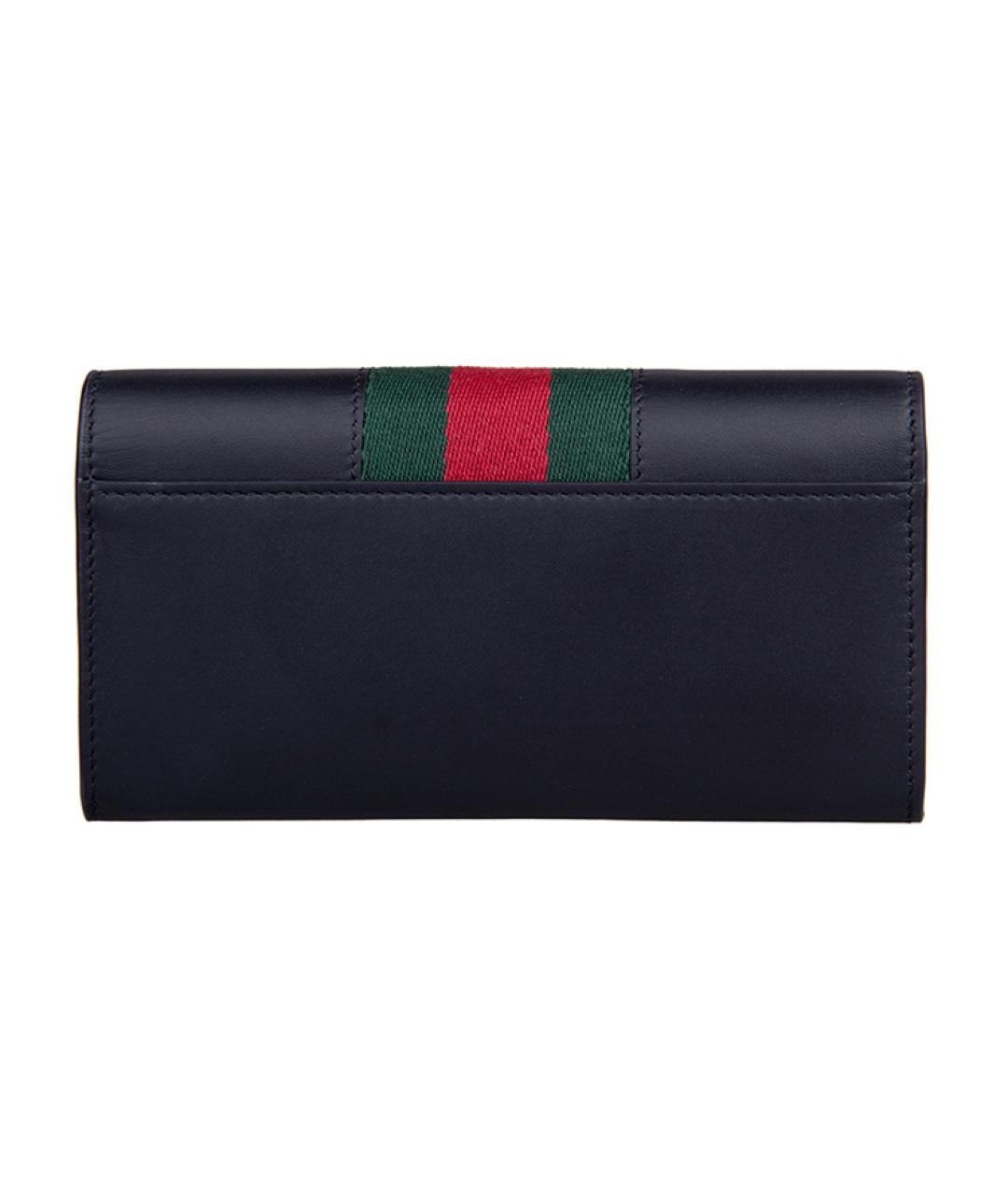 GUCCI Черный кожаный кошелек, фото 4