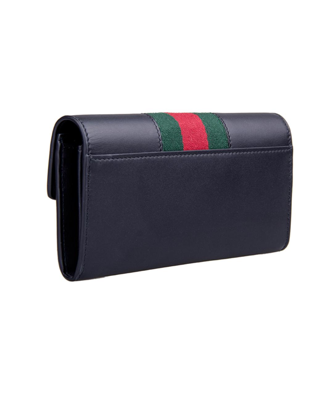 GUCCI Черный кожаный кошелек, фото 2