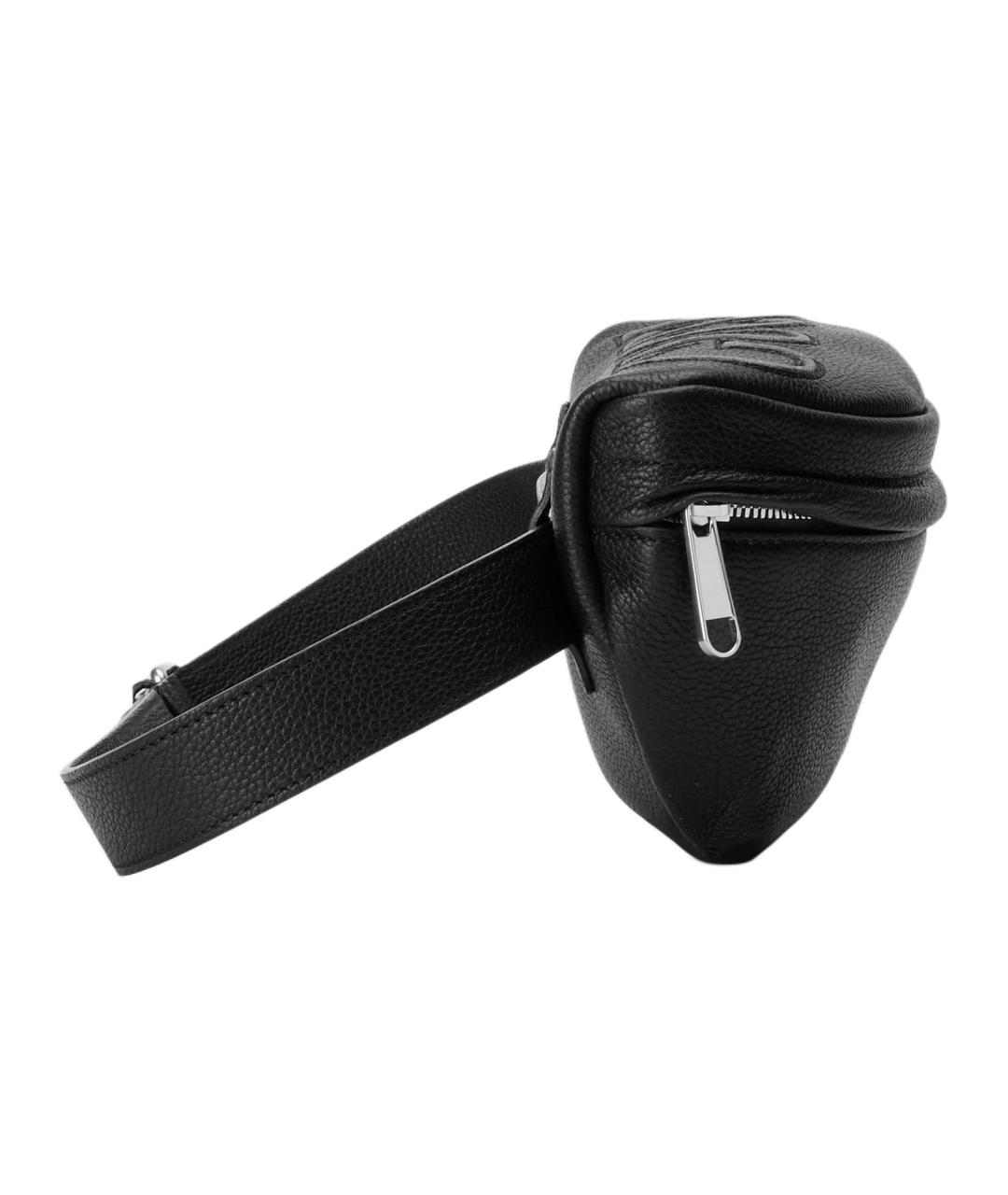 GUCCI Черная кожаная поясная сумка, фото 3