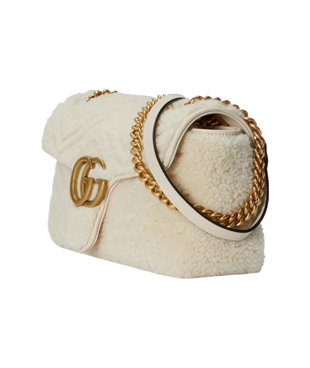 GUCCI Бежевая кожаная сумка через плечо, фото 2