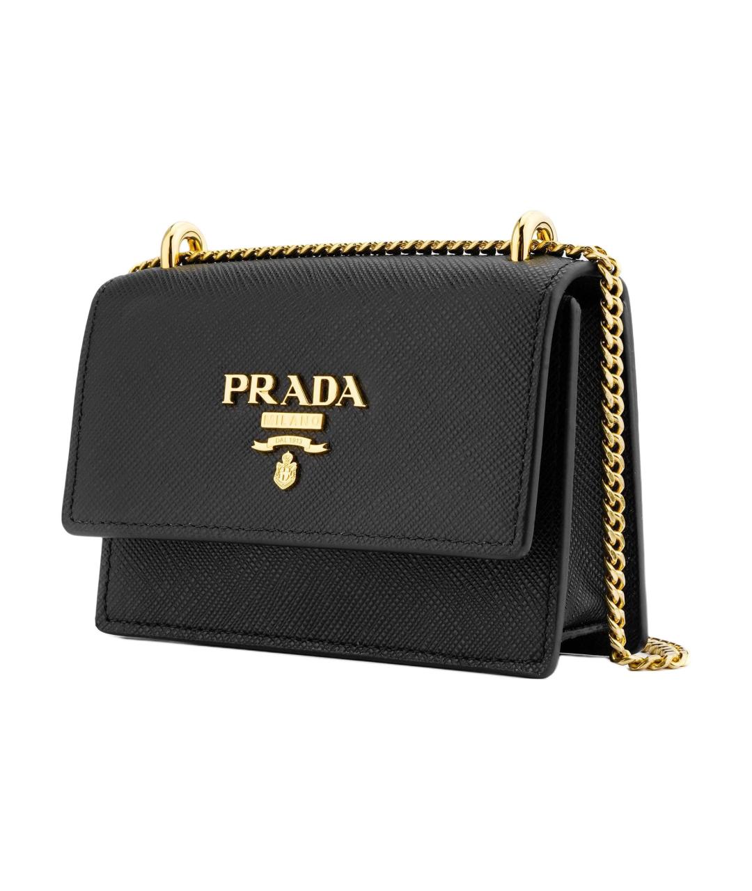 PRADA Черный кожаный кошелек, фото 2