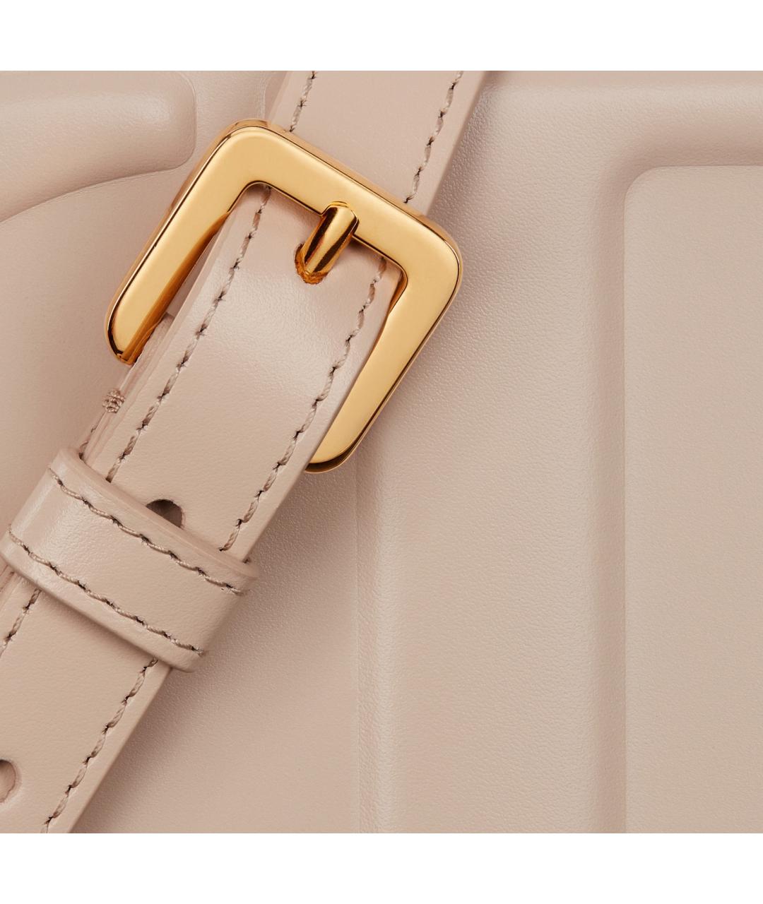 CHRISTIAN DIOR Бежевая кожаная сумка через плечо, фото 4