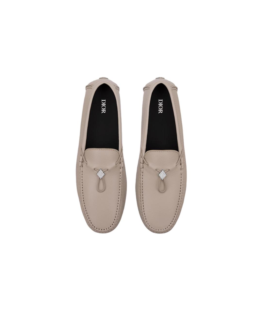 CHRISTIAN DIOR Бежевые лоферы, фото 4