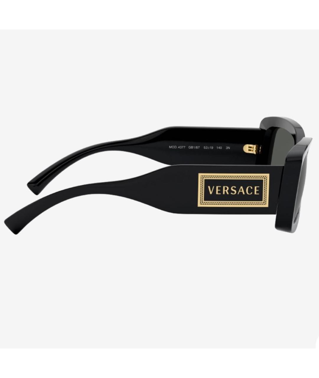 VERSACE Черные пластиковые солнцезащитные очки, фото 2