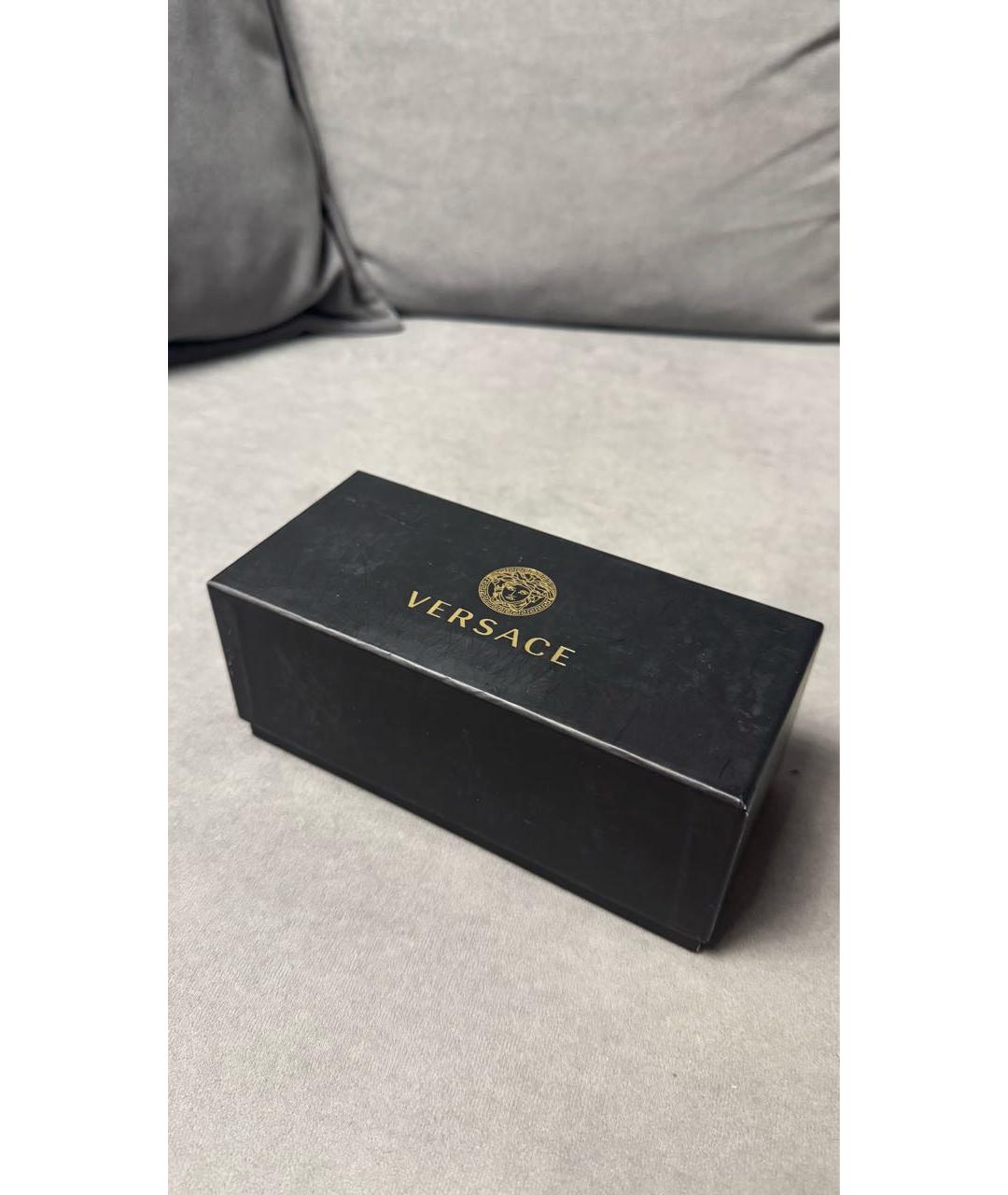 VERSACE Черные пластиковые солнцезащитные очки, фото 3