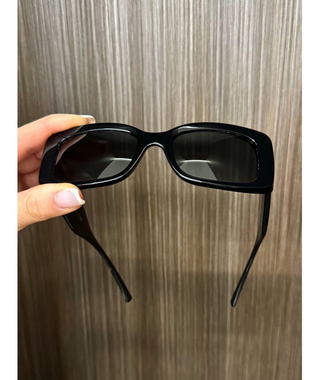 VERSACE Черные пластиковые солнцезащитные очки, фото 5