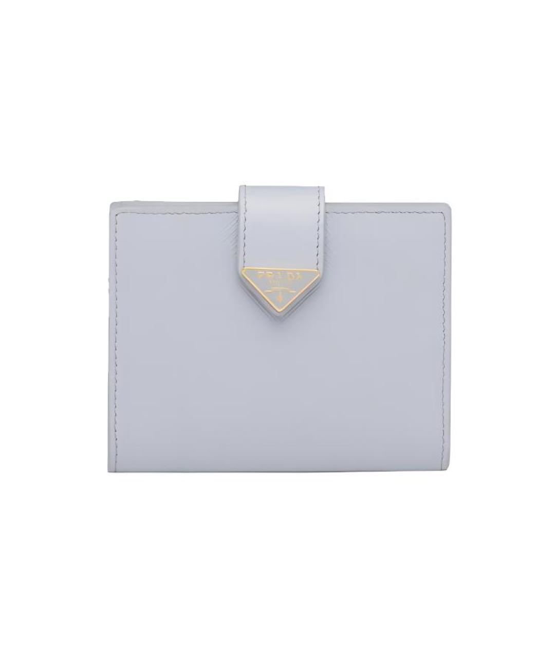 PRADA Голубой кожаный кошелек, фото 1