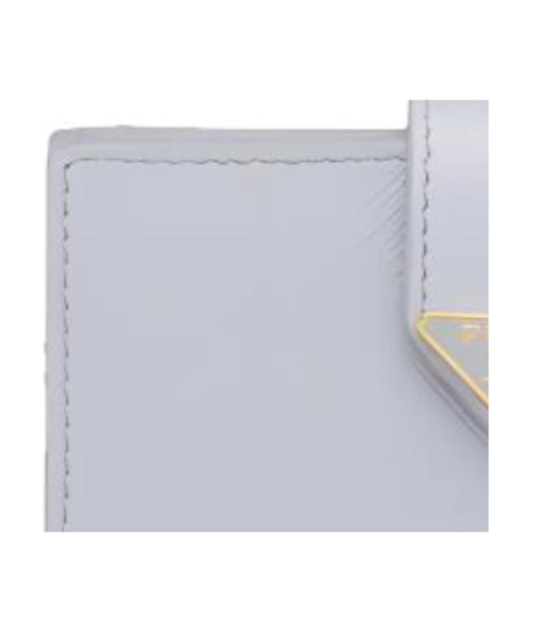 PRADA Голубой кожаный кошелек, фото 5