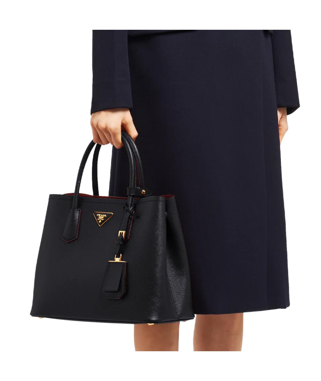 PRADA Черная кожаная сумка через плечо, фото 4
