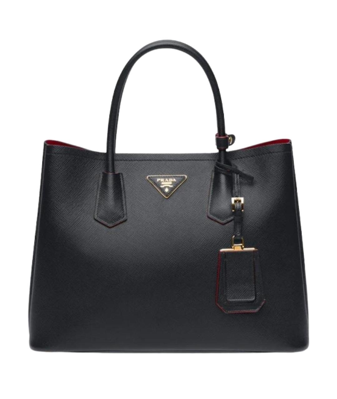 PRADA Черная кожаная сумка через плечо, фото 1