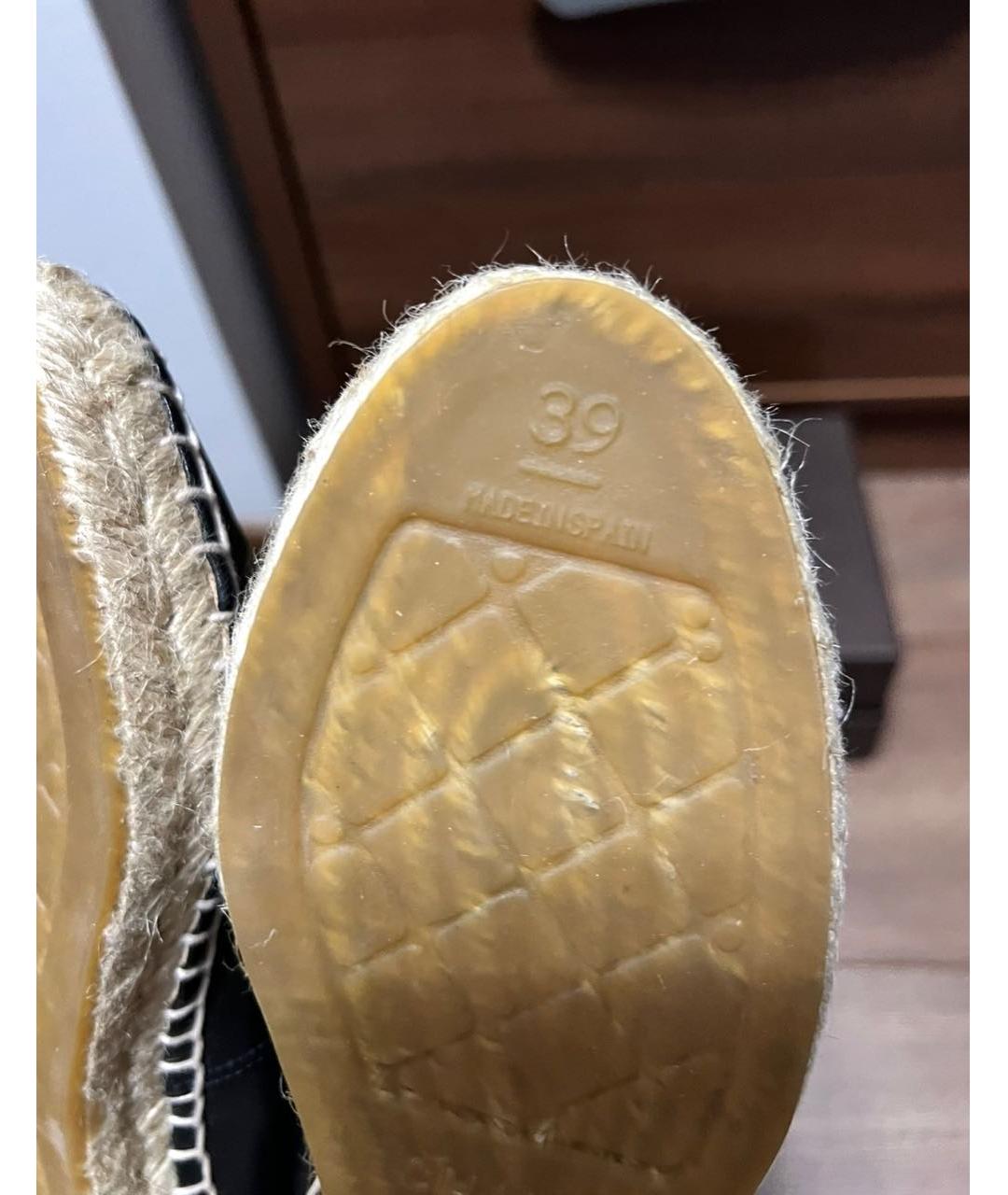 CHANEL Черные кожаные эспадрильи, фото 5