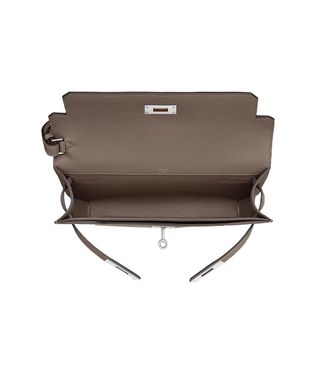 HERMES Серая кожаная папка для документов, фото 3