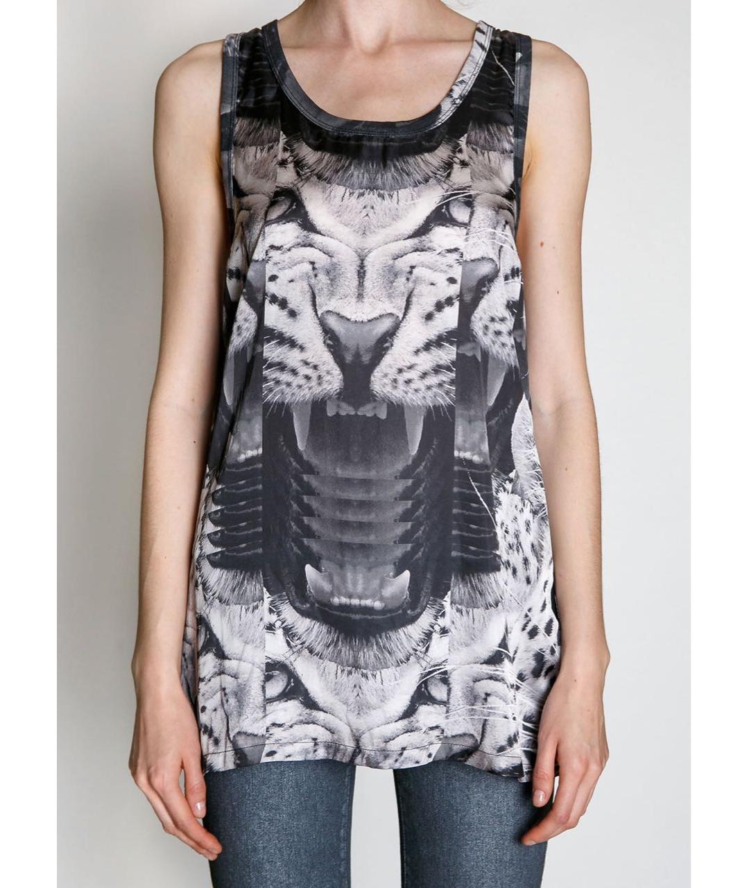 MARCELO BURLON Антрацитовая хлопковая майка, фото 3