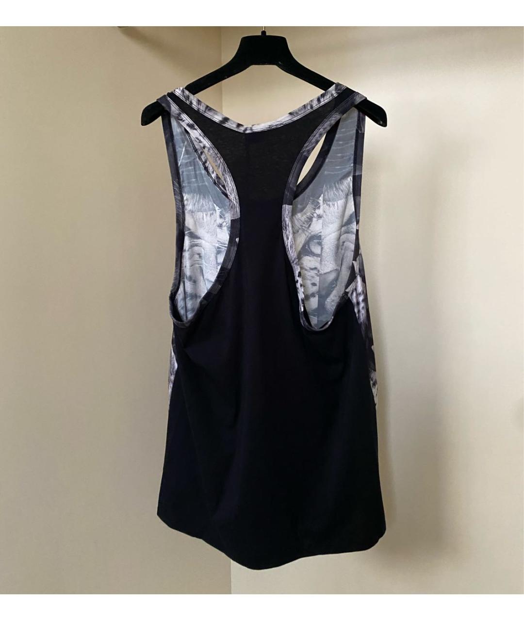 MARCELO BURLON Антрацитовая хлопковая майка, фото 7