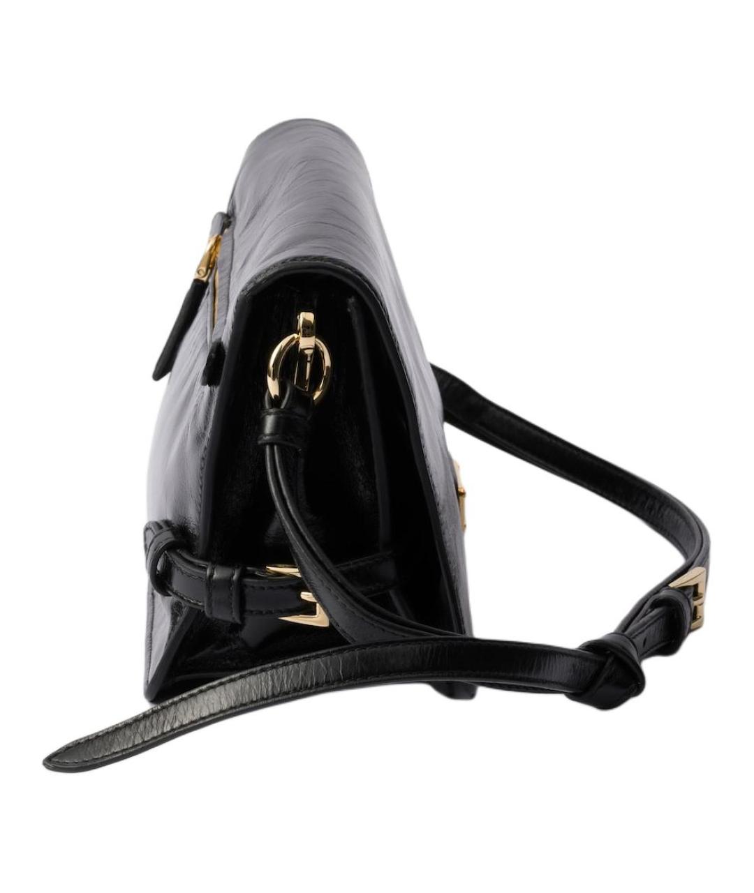 PRADA Черная кожаная сумка через плечо, фото 3