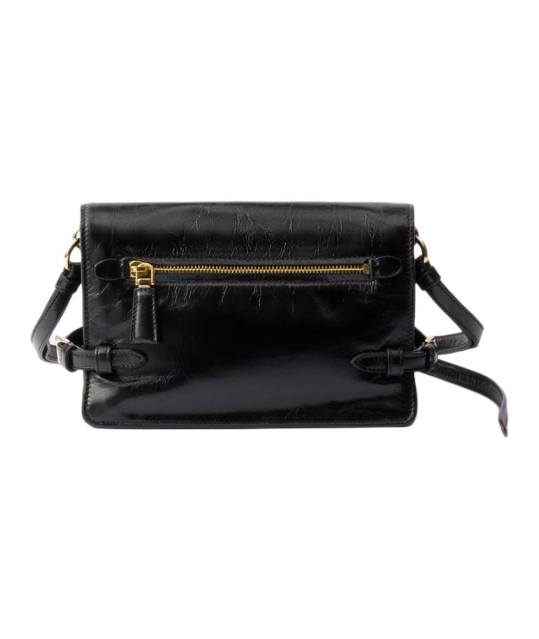 PRADA Черная кожаная сумка через плечо, фото 4