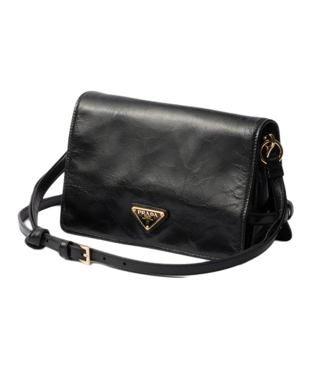 PRADA Черная кожаная сумка через плечо, фото 2