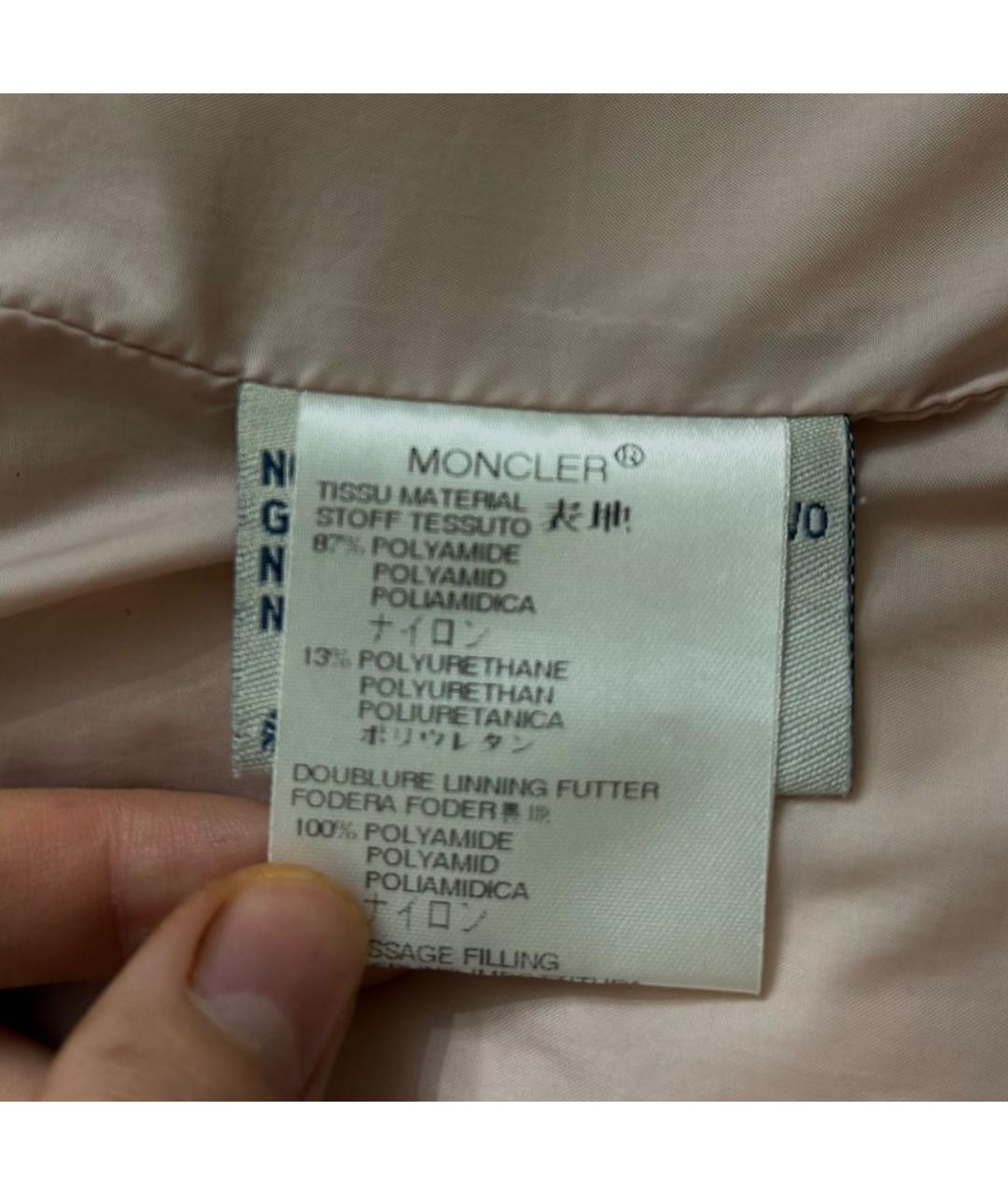 MONCLER Розовая полиамидовая куртка, фото 6