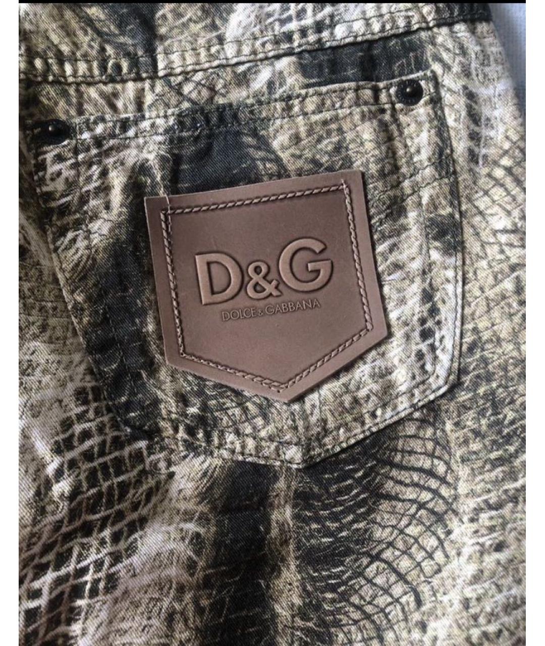 DOLCE&GABBANA Мульти хлопковые прямые джинсы, фото 4