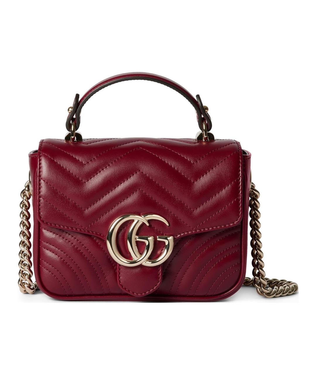 GUCCI Красная кожаная сумка через плечо, фото 1