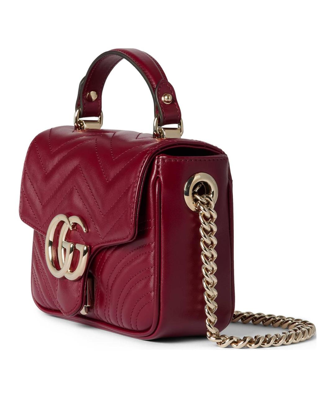 GUCCI Красная кожаная сумка через плечо, фото 2