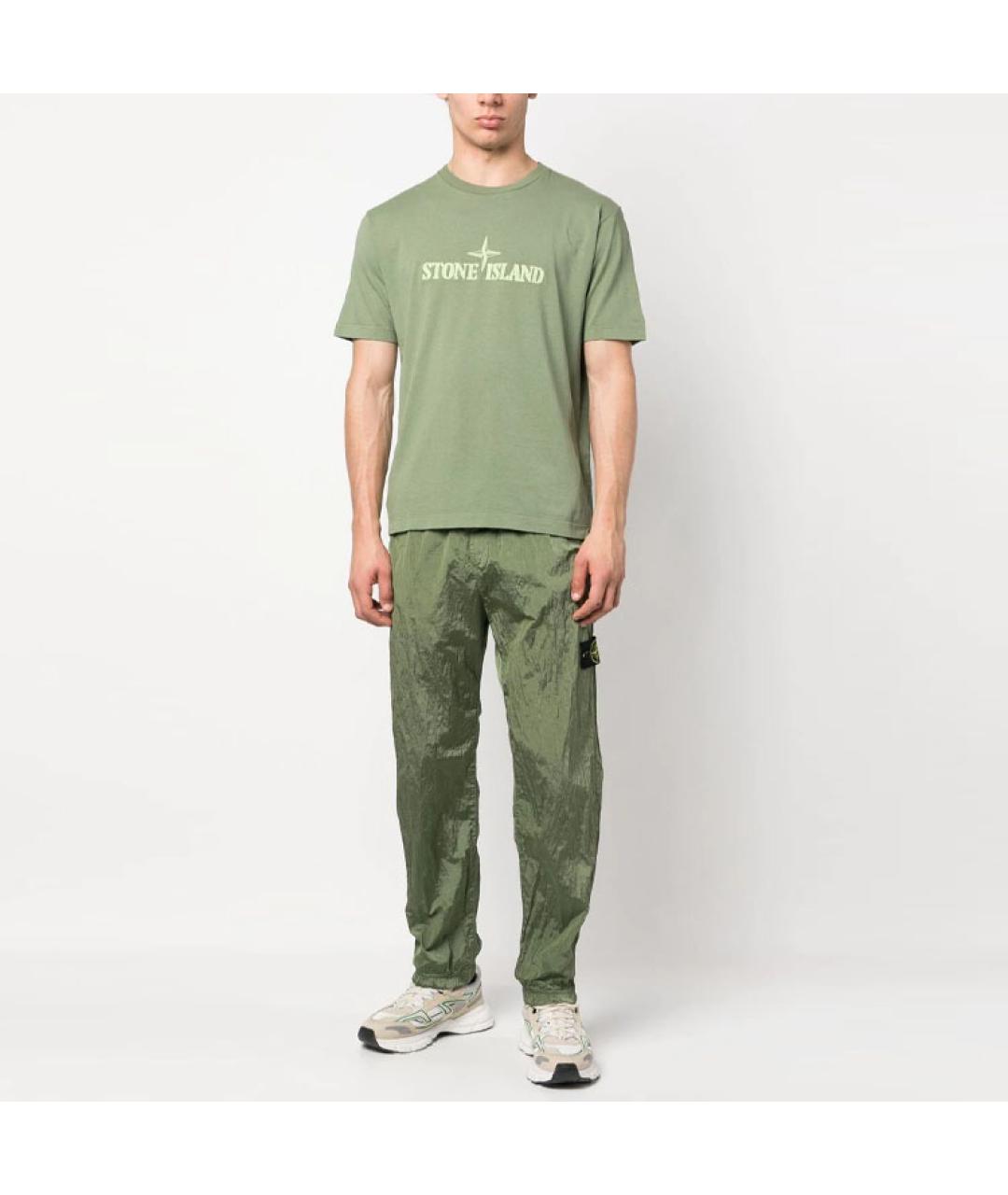 STONE ISLAND Зеленые повседневные брюки, фото 2