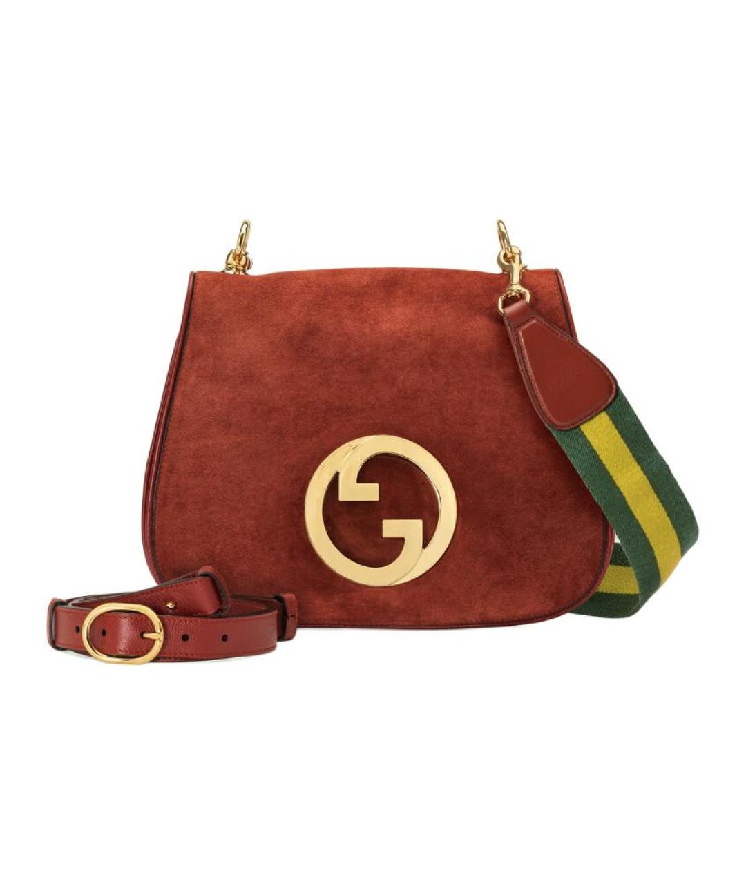 GUCCI Красная замшевая сумка через плечо, фото 2