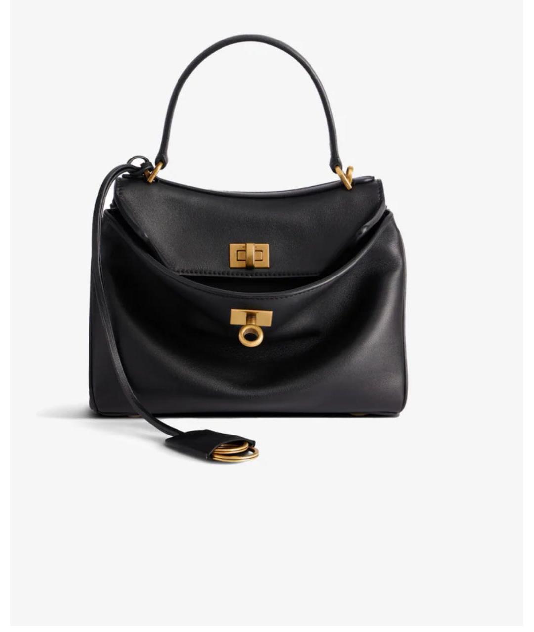 BALENCIAGA Черная кожаная сумка с короткими ручками, фото 8